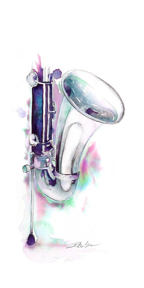 Bass Clarinet in Chromatic Gray