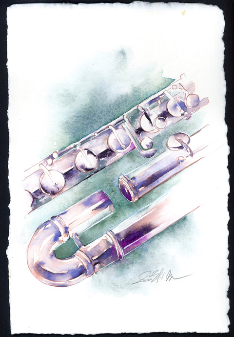 Bass Flute in Sunset Mist
