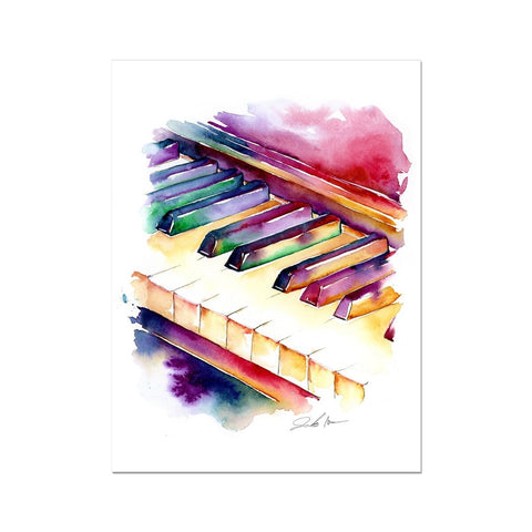 Colorful piano keys Fine Art Print