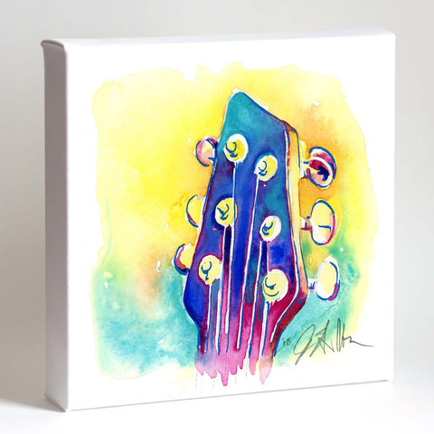 Electric Guitar Headstock 8" x 8" Print