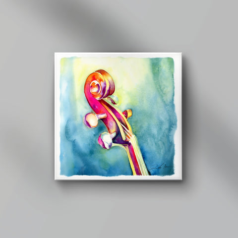 Cello Headstock in Strawberry