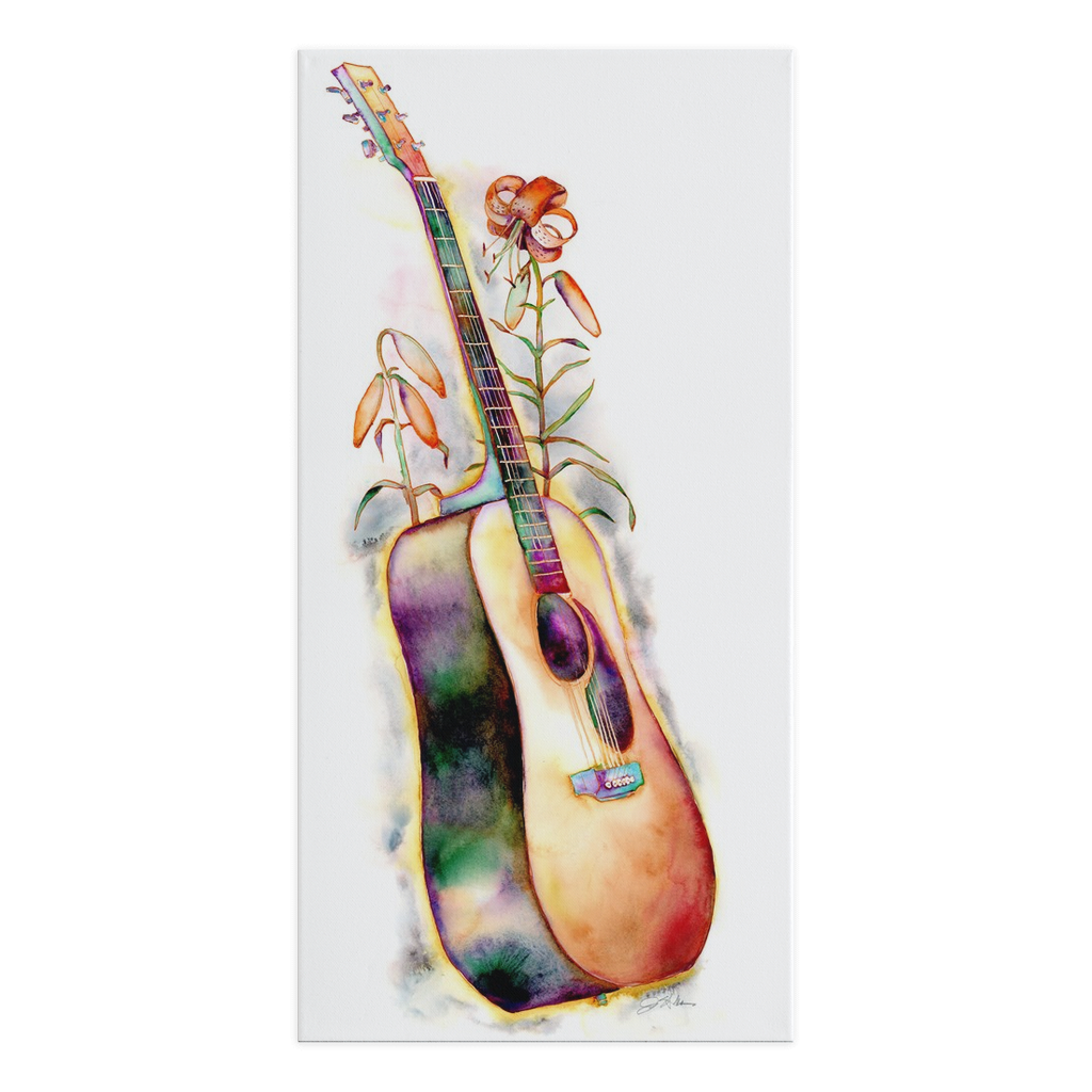 Martin and Lilly Acoustic Guitar | Watercolor Art – Jamie Hansen Art