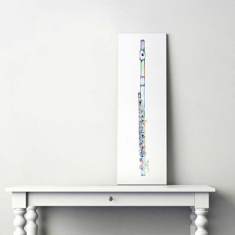 colorful flute painting on a table
