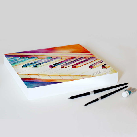 Colorful Piano - Original Watercolor of a Grand Piano