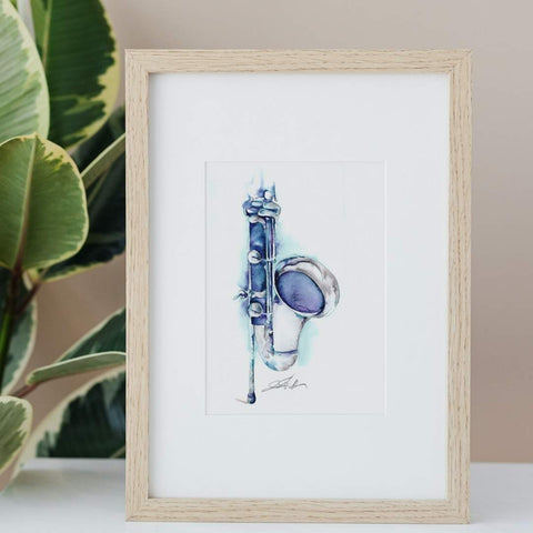 bass clarinet art in frame