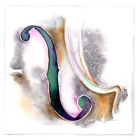 Violin Soundhole | Watercolor by Jamie Hansen