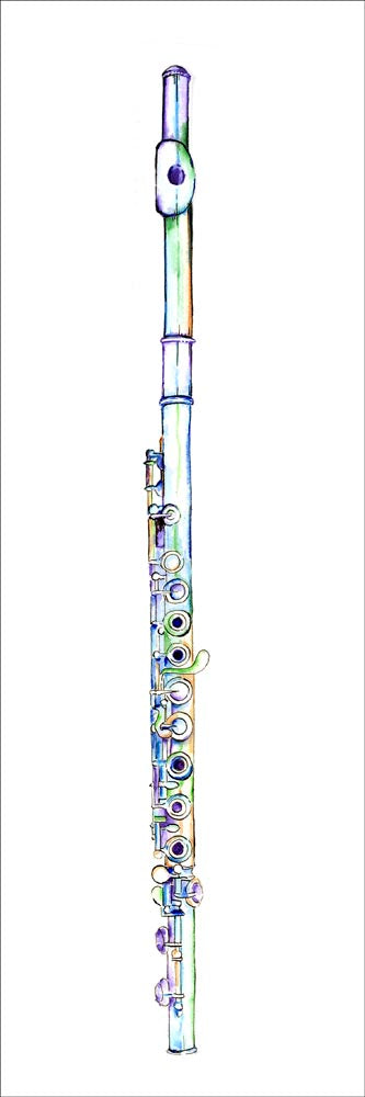 Flute Watercolor By Jamie Hansen - Jamie Hansen Art