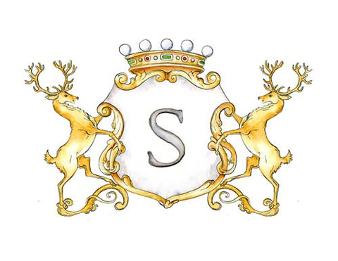 Stag Crest | Single Letter Monogram | Instant Download - Jamie Hansen Art