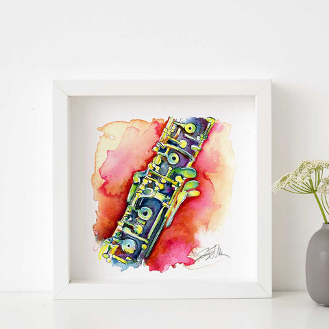 Watermelon Oboe 8" x 8" Print