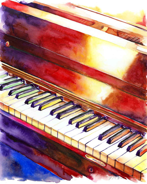 Black and White Keys - Piano Art Print by Jamie Hansen - Jamie Hansen Art