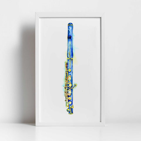 Piccolo Painting- Woodwinds Watercolor Art by Jamie Hansen