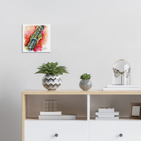 oboe artwork with table and plant