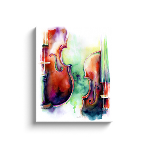 The Space Between Us: Two Violins Art by Jamie Hansen - Jamie Hansen Art