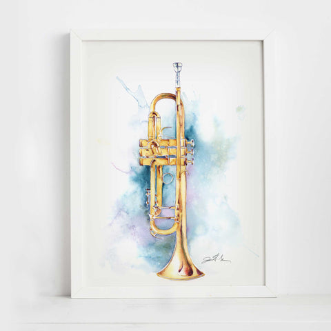 Bb Trumpet Fine Art Print